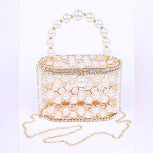 Freshwater Pearl Top Handle Evening Bag
